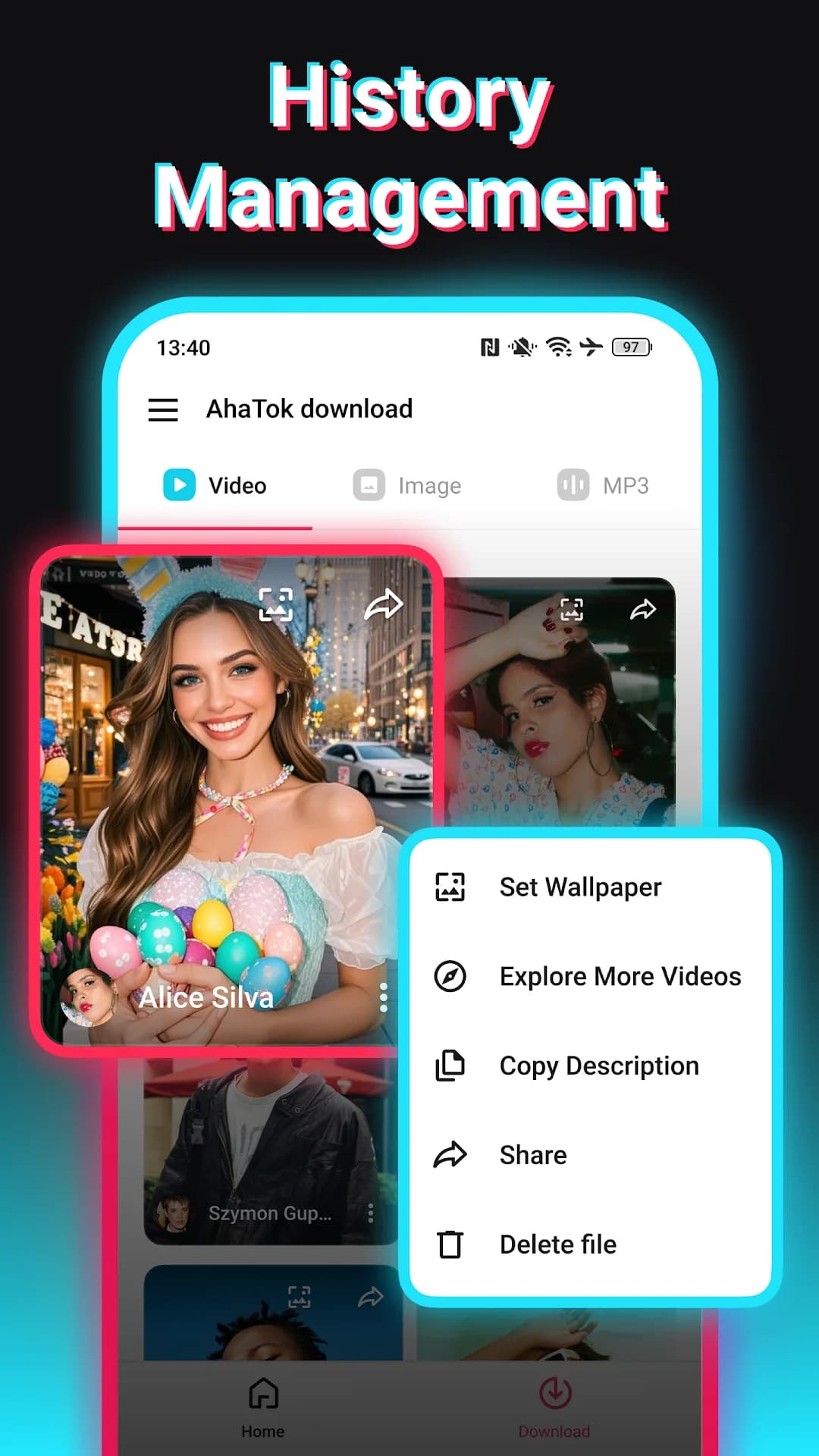 AhaTok Downloader مهكر — لقطة شاشة 5