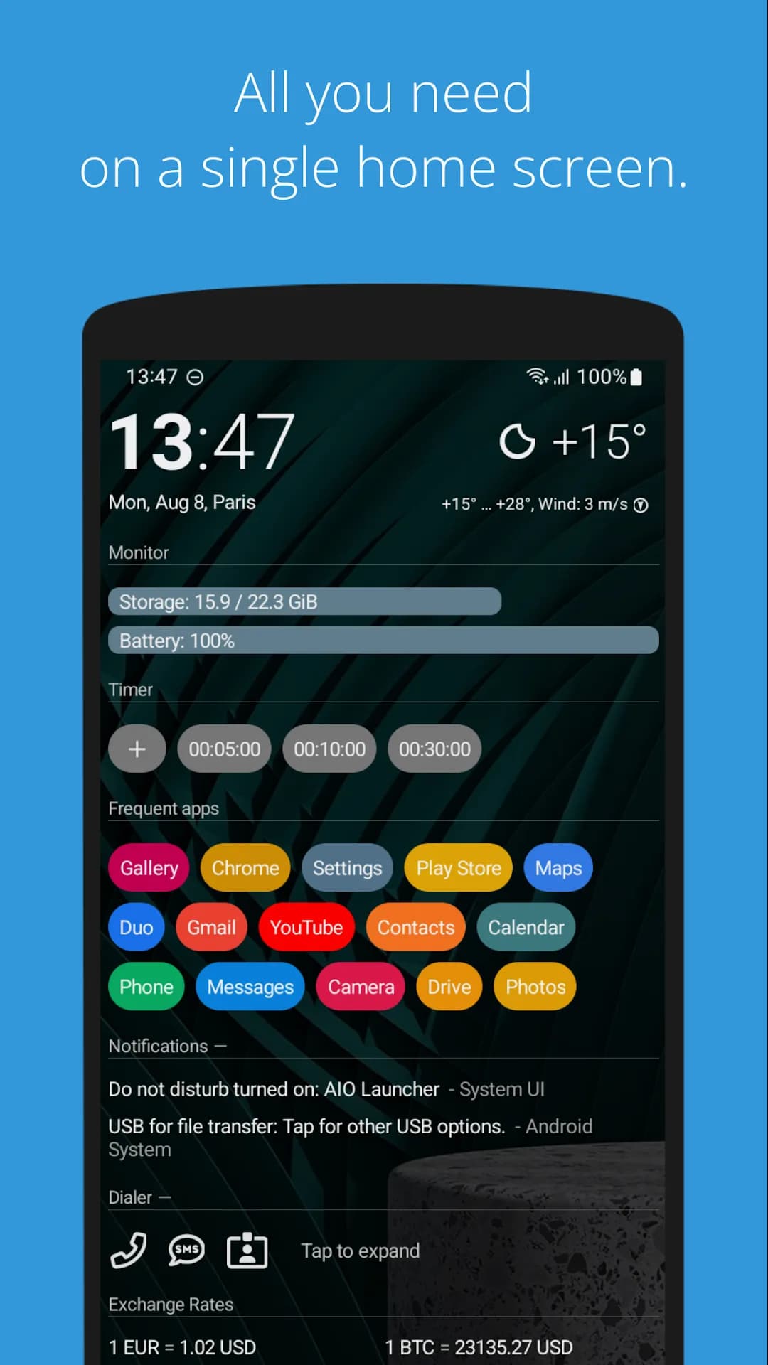 AIO Launcher — Capture d’écran 1