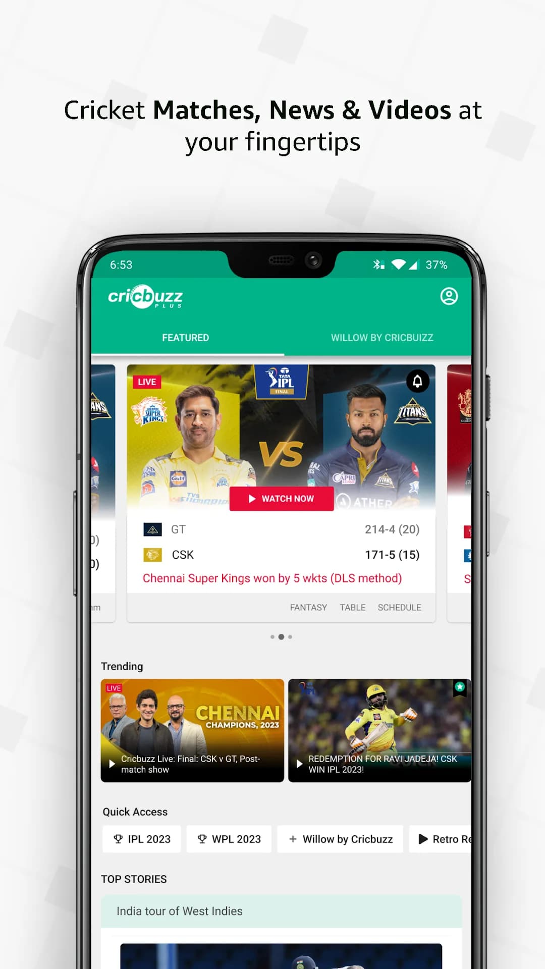 Cricbuzz — Captura de tela 1