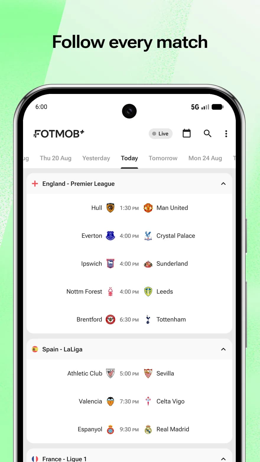 FotMob Pro — Captura de pantalla 1