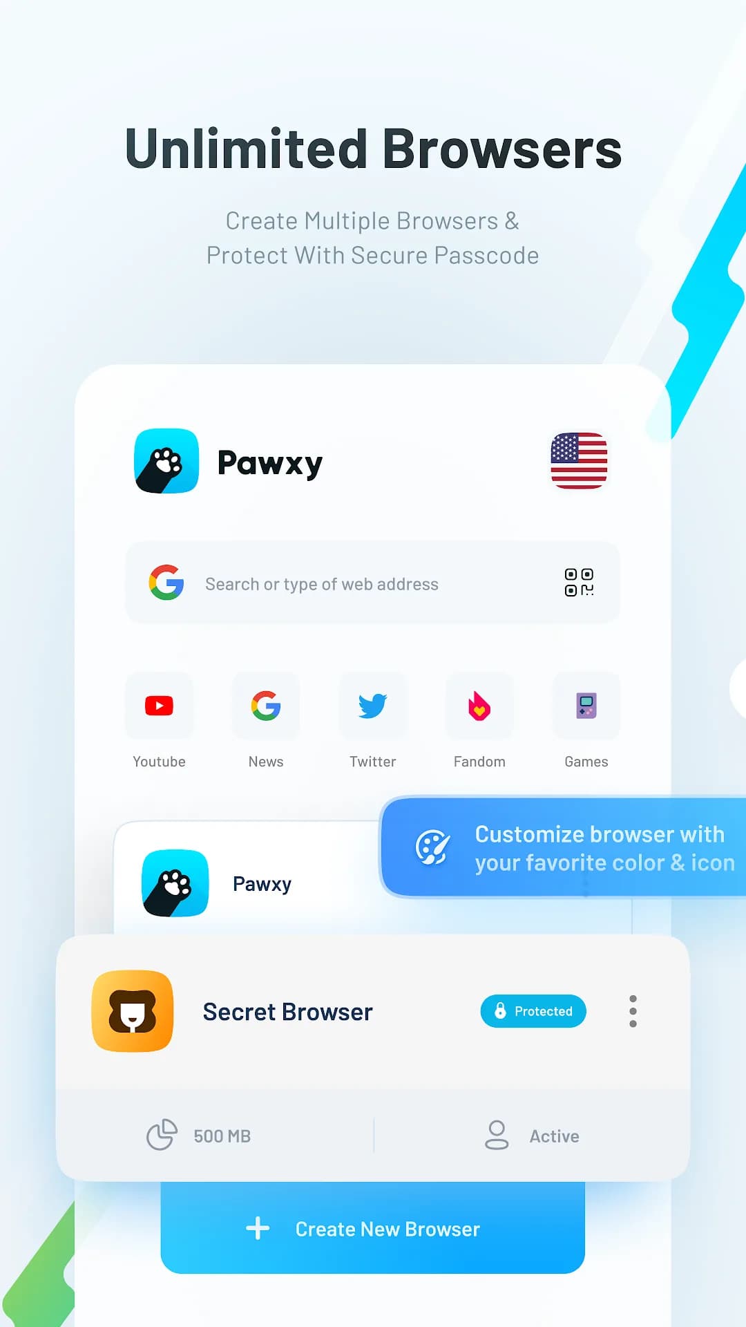 Pawxy VPN — Capture d’écran 1