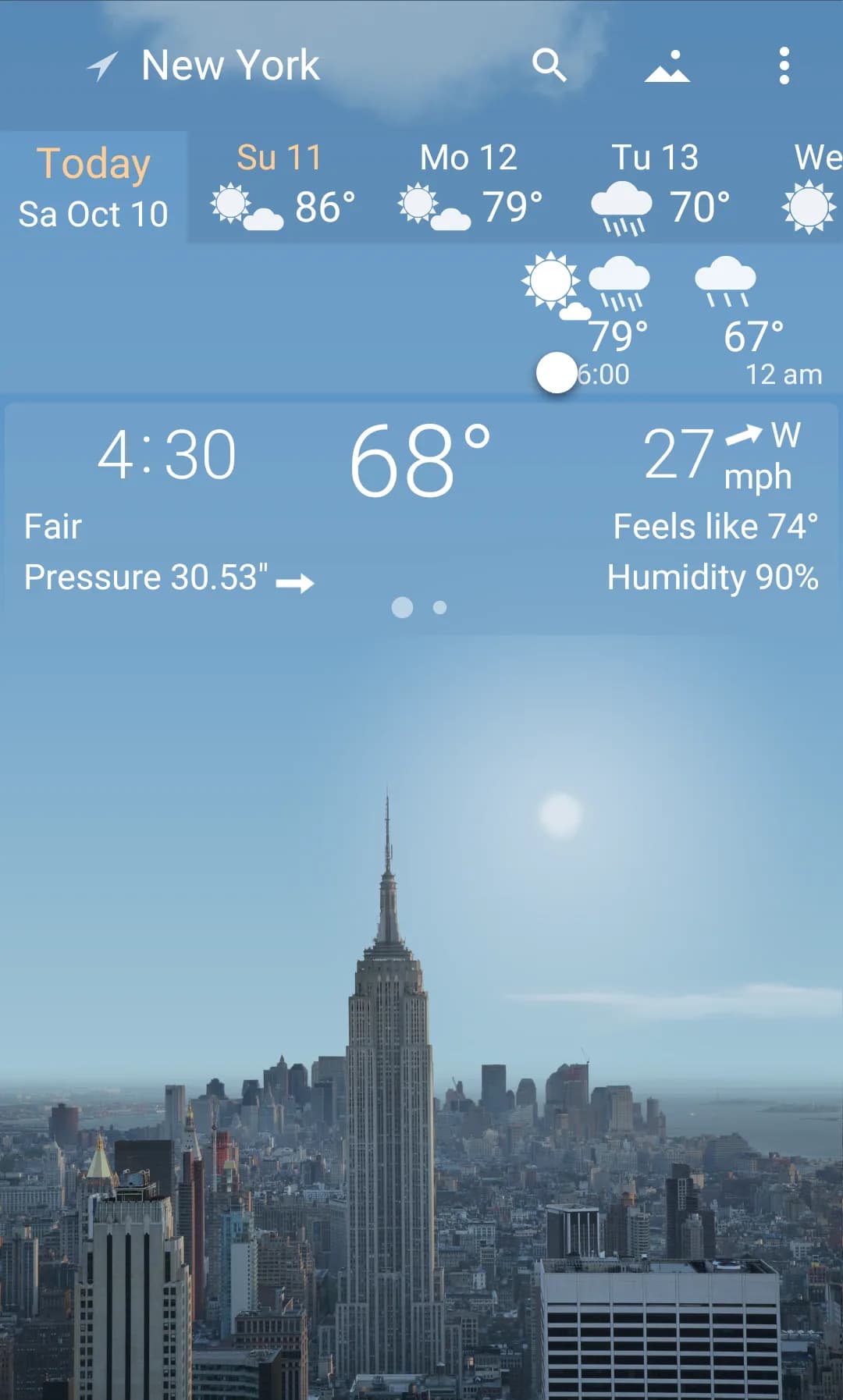 YoWindow Weather — Captura de pantalla 1